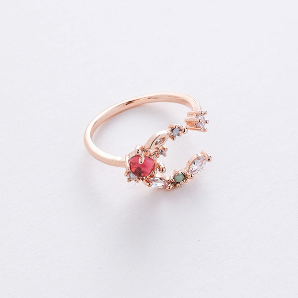 Floral Rubin Ring Collection