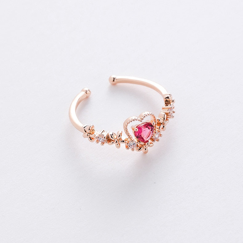 Floral Rubin Ring Collection